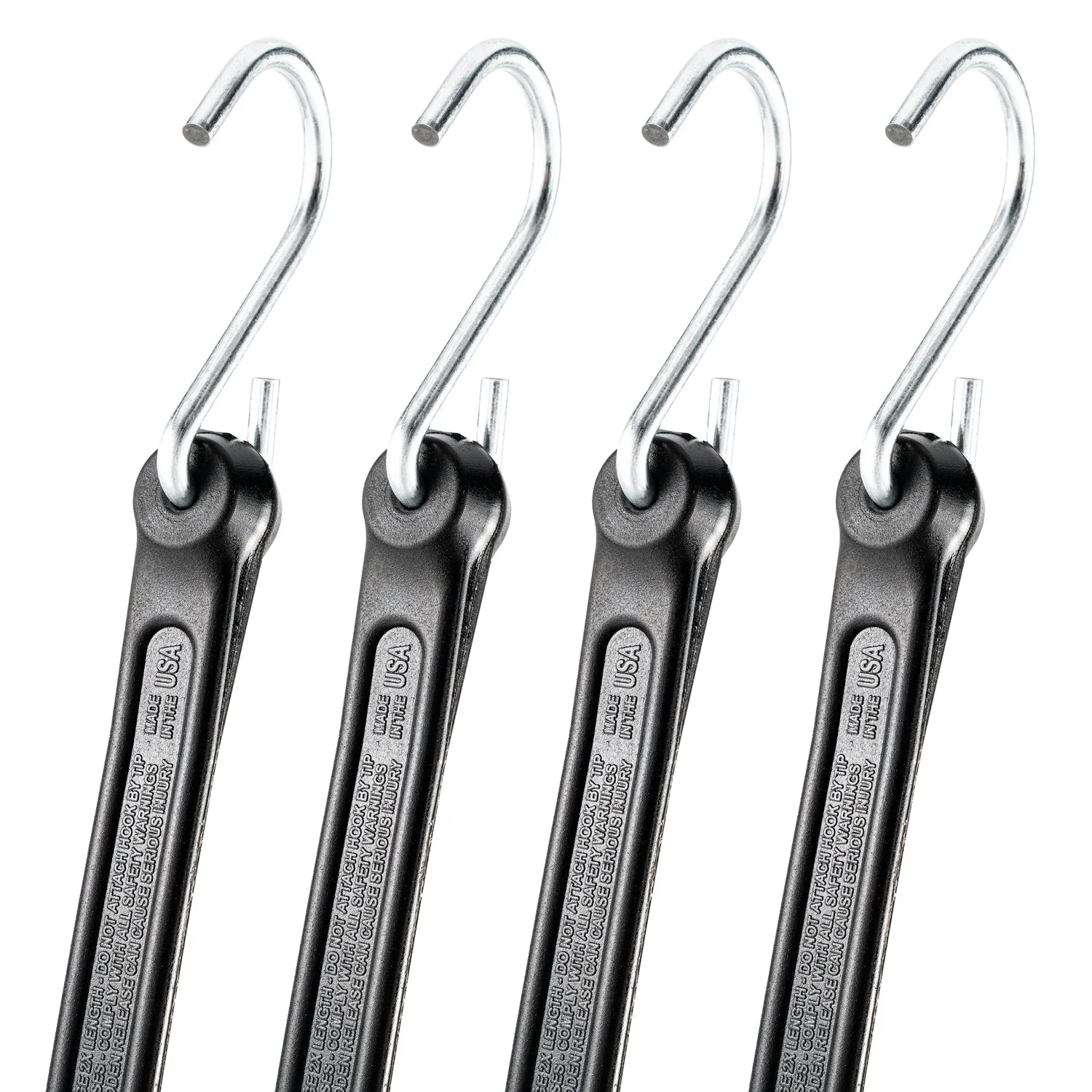 12" Heavy Duty Poly Bungee Strap 4 Pack