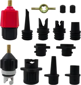 2025 New Inflatable Pump Adaptor Air Pump Adapter Compatible with SUP Inflatable Car Air Compressor Valve Adapter with 9 Air Valve Nozzle for Paddle Board Inflatable Boat