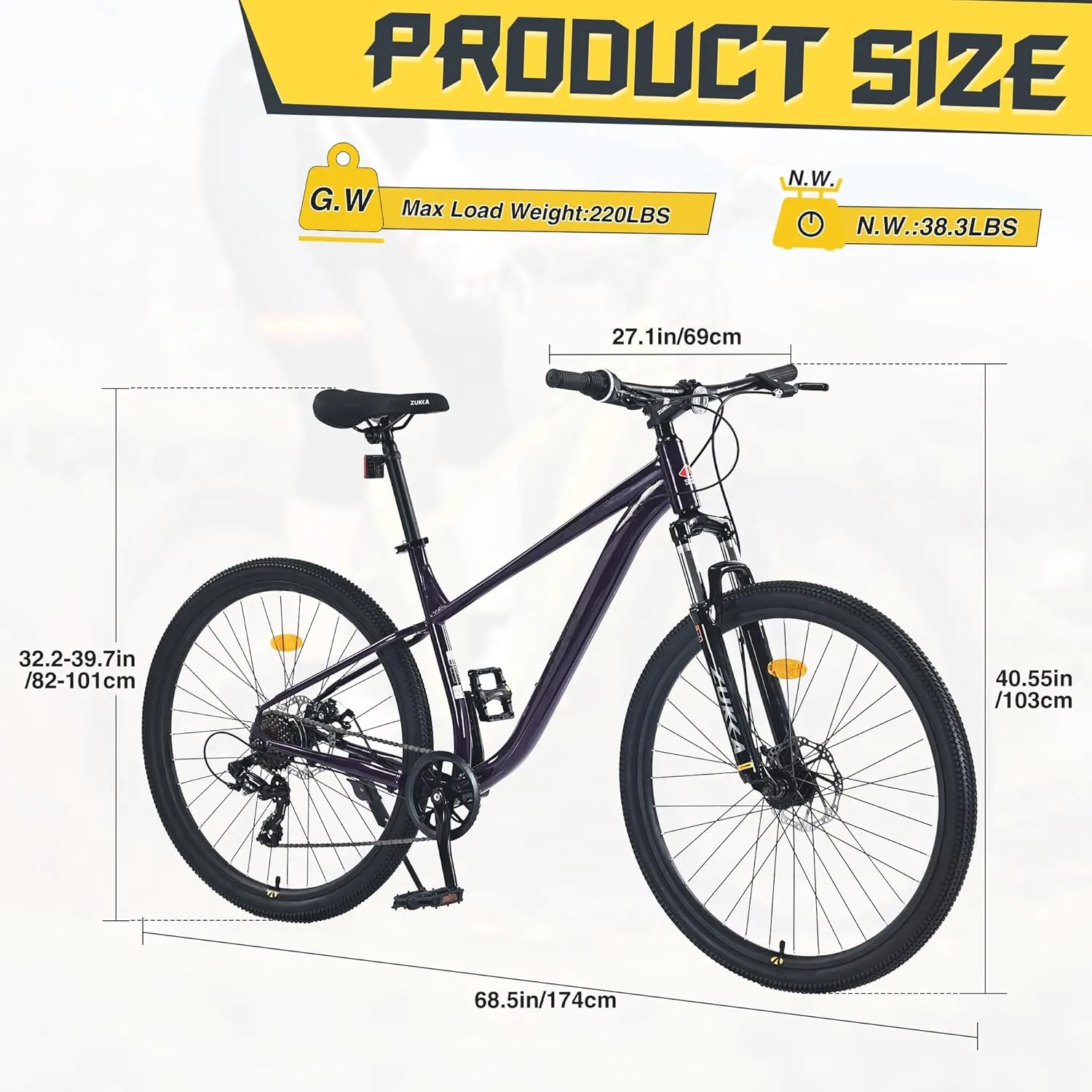 27.5/29 Inch Mountain Bike, Single Speed/ 8 Speeds MTB, Steel Frame, Front Suspension Fork, Disc Brake Bicycle for Women Men Adult,Multi Color