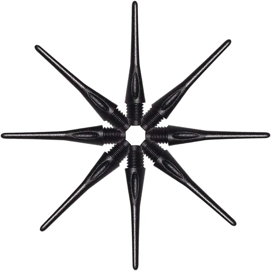 2BA Thread Soft Tip Dart Points 150/300 Pack - Plastic Dart Tips Replacement Dart Accessories Set - Black