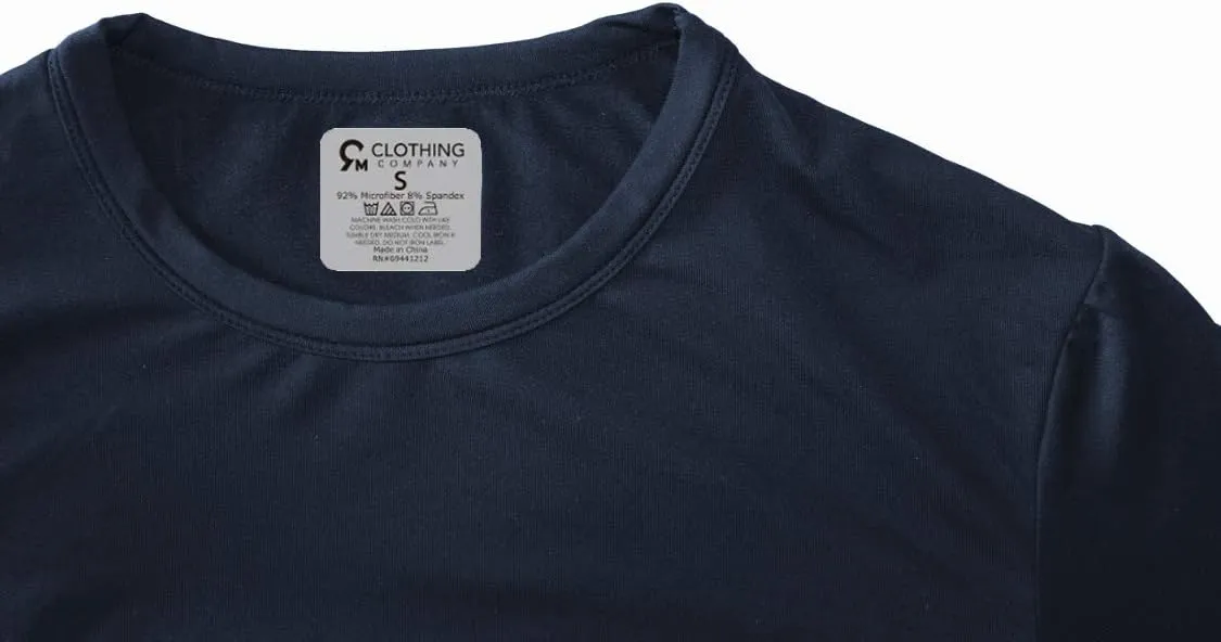 9M Mens Ultra Soft Thermal Shirt - Compression Baselayer Crew Neck Top - Fleece Lined Long Sleeve Underwear