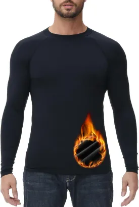 ADOREISM Men's Long Sleeve Thermal Underwear Tops Moisture Wicking Base Layer Thermal Slim Fit Athletic Shirts for Men