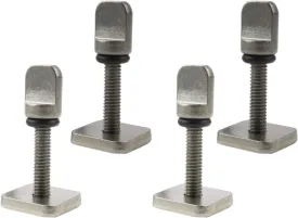 AQUBONA Fin Screw, Stainless Steel No Tool Surfing Accessories Fin Screw and Plate, 2/4 Pieces SUP Fin Screw for Longboard SUP Single Fin Paddleboard