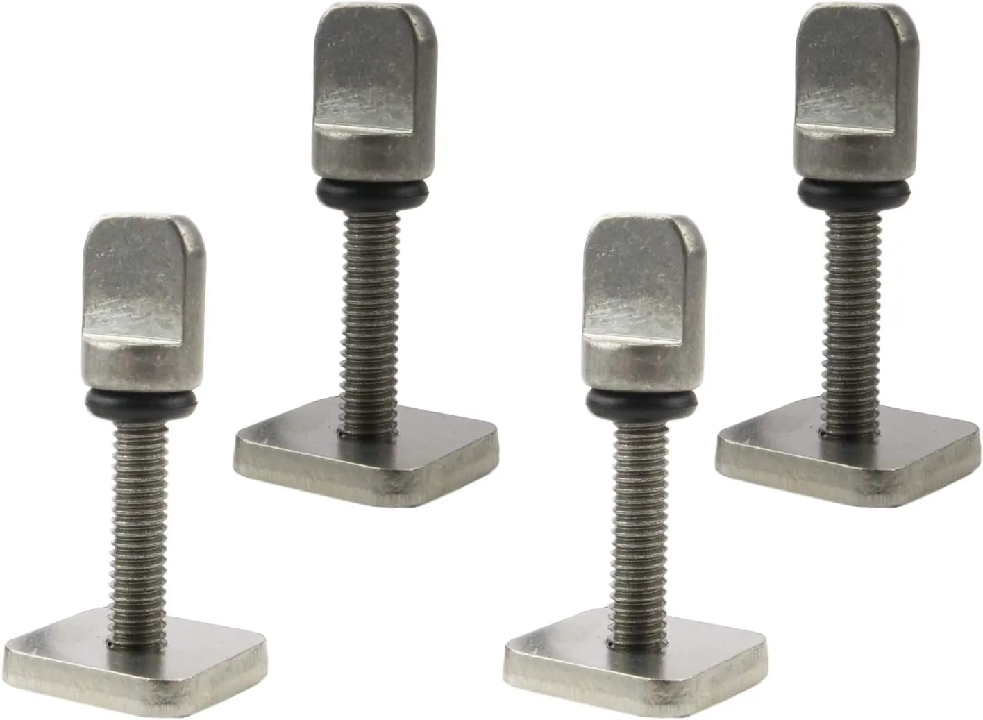 AQUBONA Fin Screw, Stainless Steel No Tool Surfing Accessories Fin Screw and Plate, 2/4 Pieces SUP Fin Screw for Longboard SUP Single Fin Paddleboard