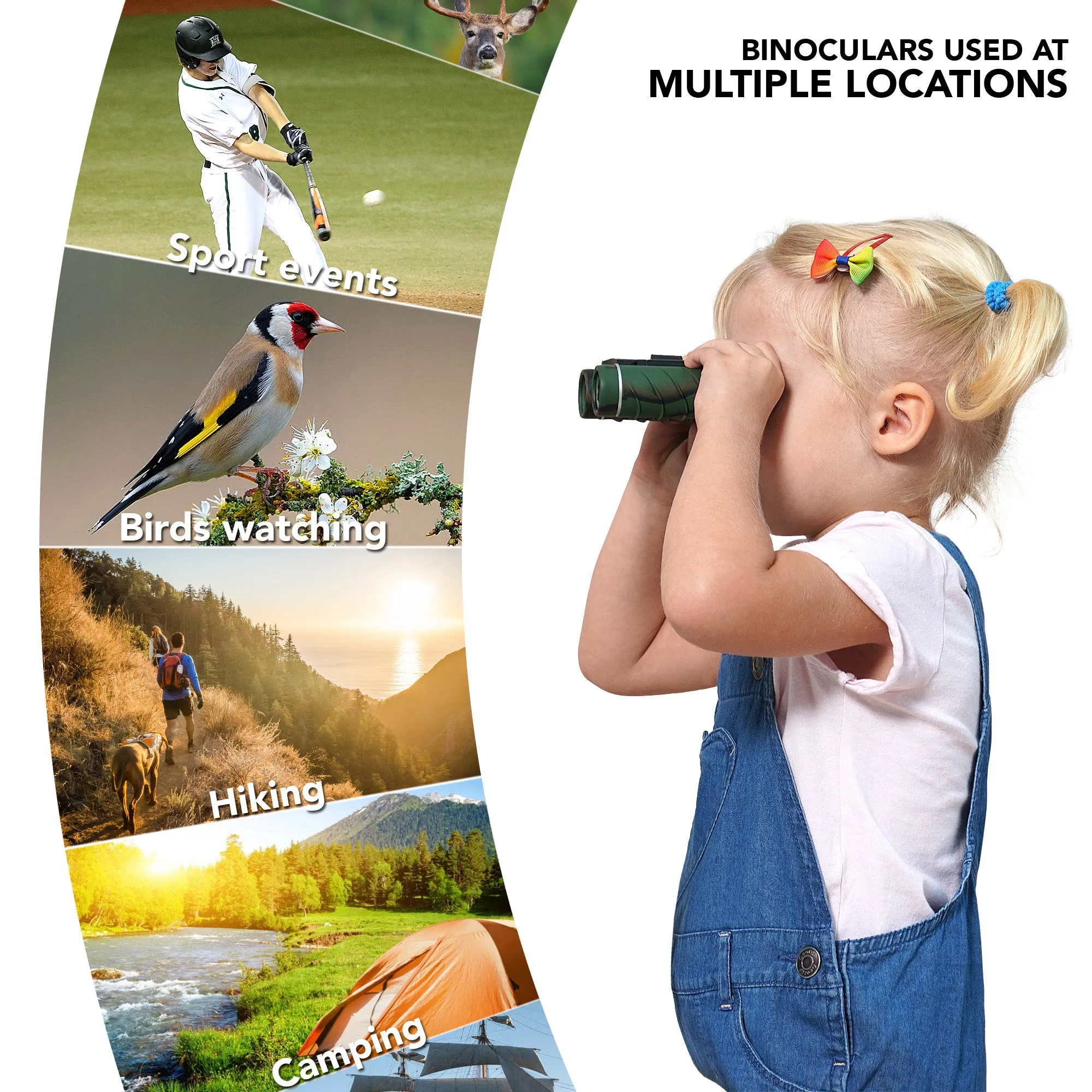 Binoculars For Kids 8X21 Compact Camouflage With High Grade Optics