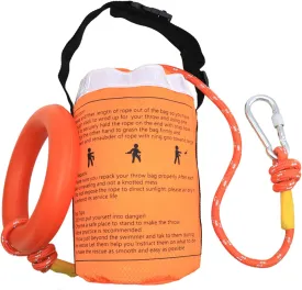 Boat Rope, Throwable Flotation Device, Water Rescue Boat Rope Throw Bag 8mm with 69ft Length Emergency Safety Equipment for Kayak Raft