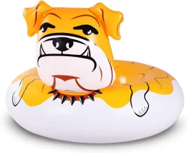 Bulldog Float, 53 inches Giant Inflatable Pool Float Tube for Party, Summer Fun Pool Toys for Adults and Kids