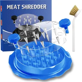 Chicken Shredder Tool Twist Large with Brush,Visible Kitchen Meat Shredder Grinder Machine,Strong Anti-Slip Base,Ergonomic Handle,BPA Free,Suitable for Pork Beef Chicken