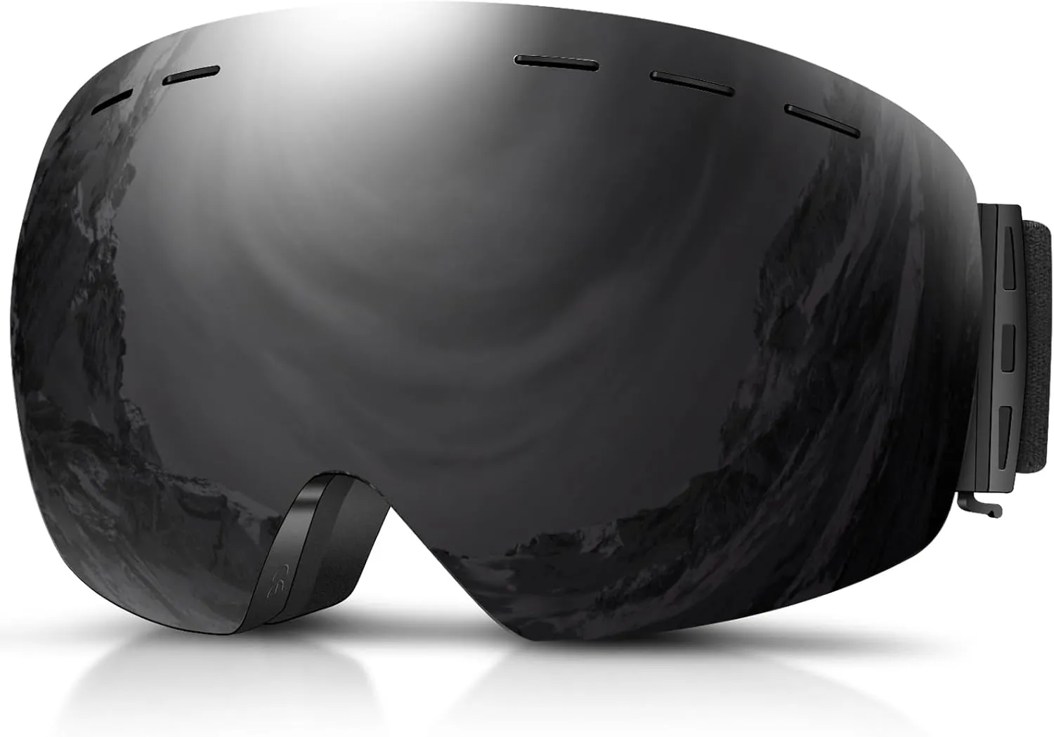 DADA-PRO Ski Goggles Men Women Snowboard Goggles Over Glasses OTG Anti Fog Snow Goggles Frameless, 100% UV Protection
