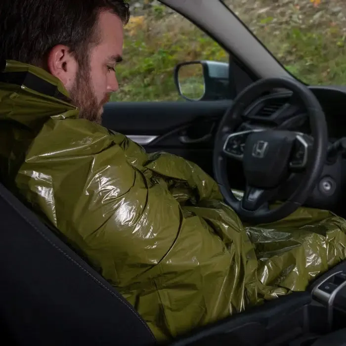 Emergency Bivvy with Rescue Whistle - OD Green