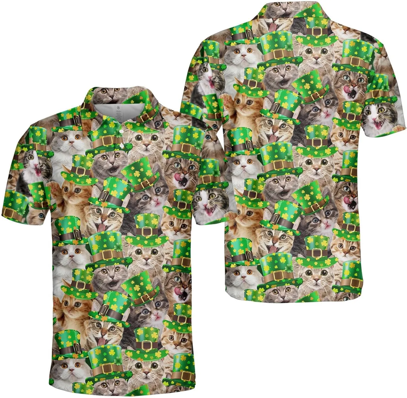 Funny Golf Shirts for Men Dry Fit, Tropical Hawaiian Golf Polo Shirt, Mens Golf Polos Golfing