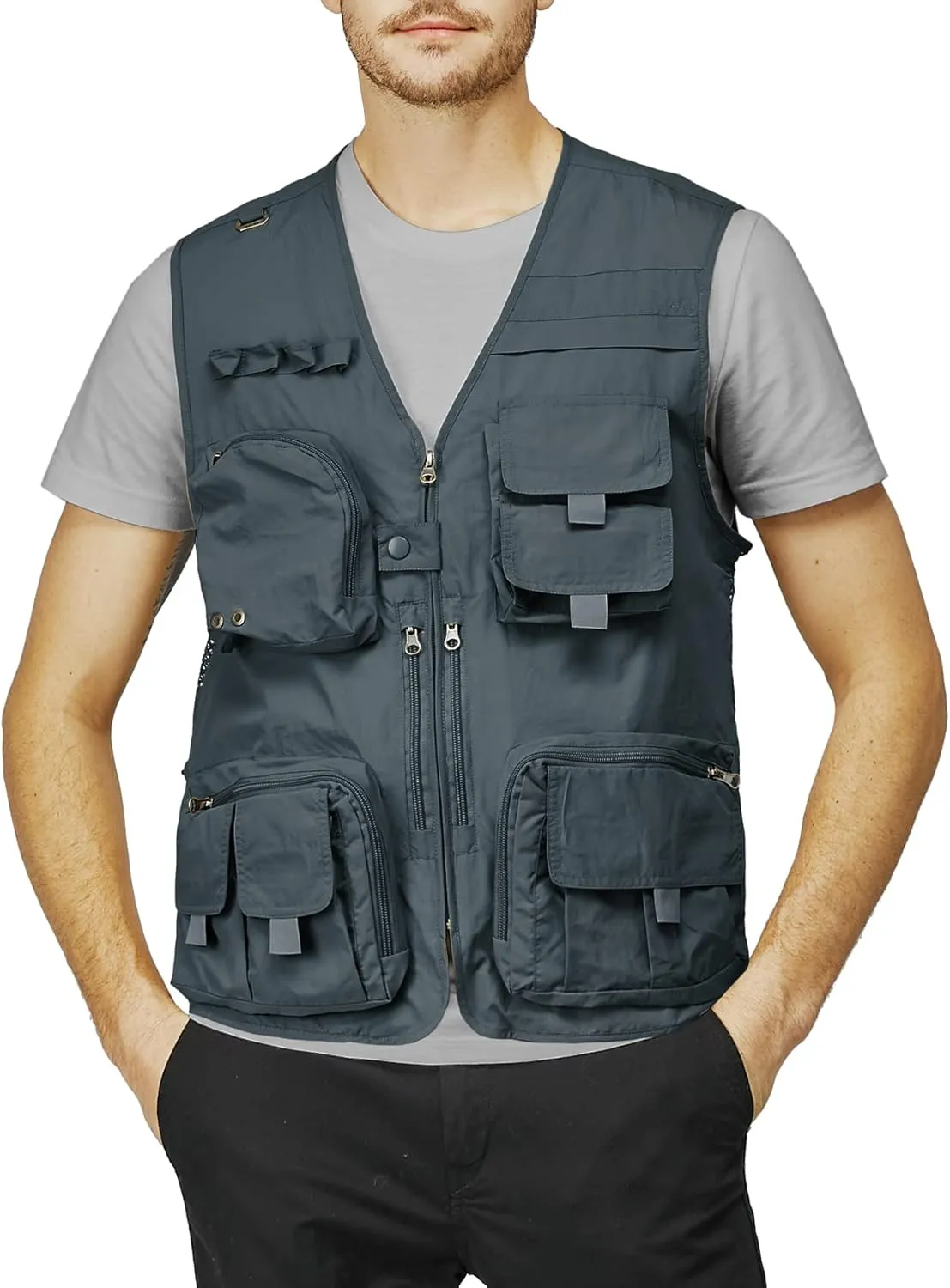 H2H Men's Active Wear Outdoor Vests Work Safari Fishing Travel Utility Summer Vest