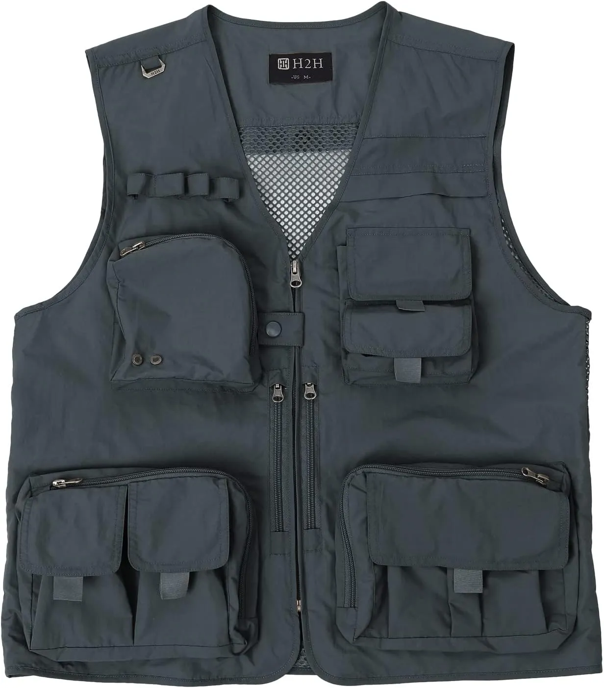 H2H Men's Active Wear Outdoor Vests Work Safari Fishing Travel Utility Summer Vest