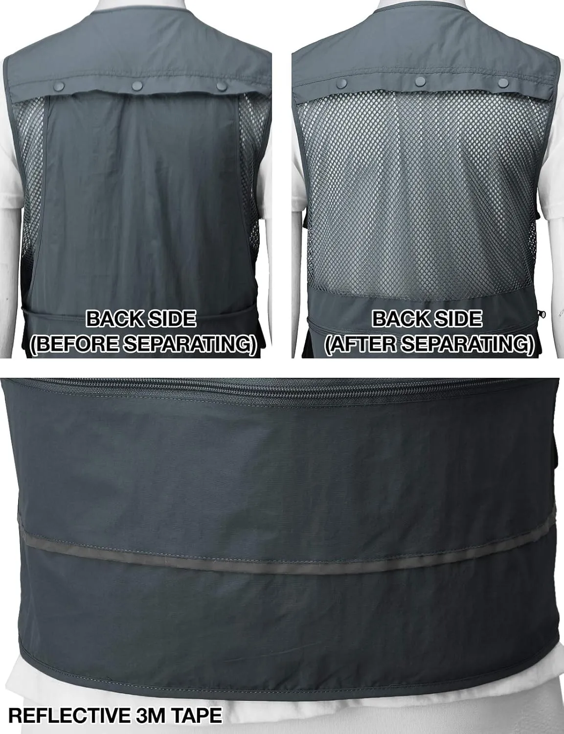 H2H Men's Active Wear Outdoor Vests Work Safari Fishing Travel Utility Summer Vest