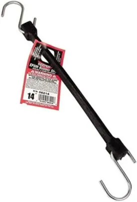 Hampton 06214 14 Inch EPDM Rubber Bungee Cord Strap - Quantity of 20