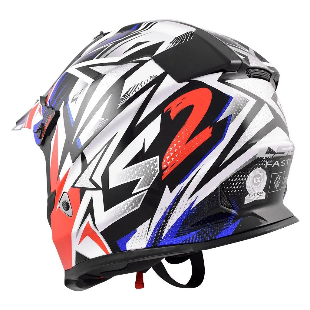 LS2 MX437 FAST MOTORCYCLE MOTARD HELMET