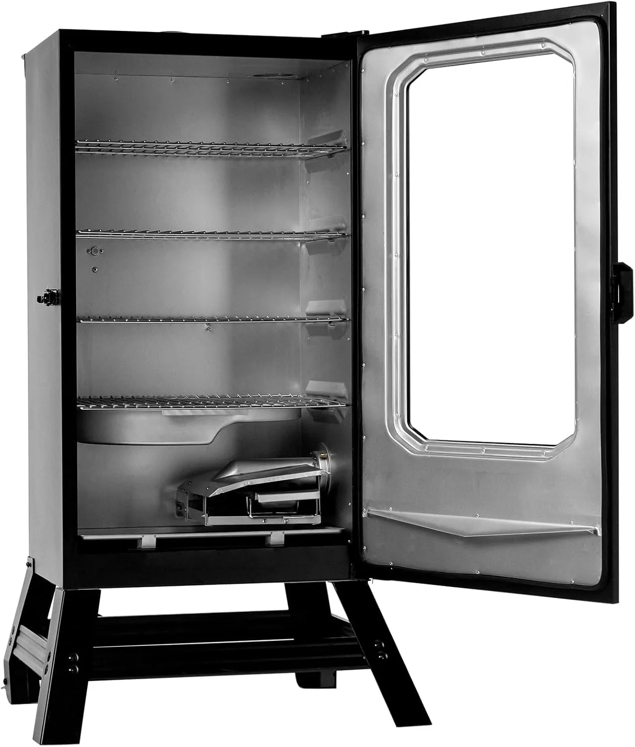 Masterbuilt 30-inch Digital Electric Vertical BBQ Smoker with Leg Kit, Side Wood Chip Loader and 710 Cooking Square Inches in Black, Model MB20070421