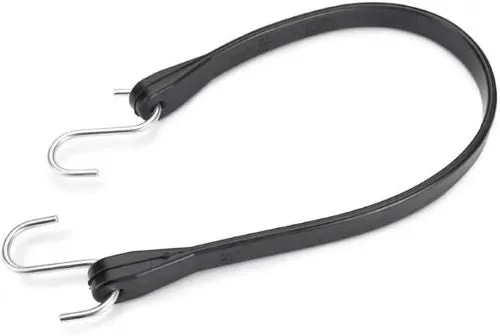 Max MM11 35" Black EPDM Rubber Tarp Bungee Cord Straps - Quantity of 60