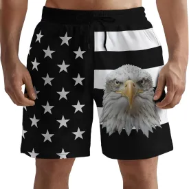 Men's Swim Trunks with Beach Print Quick Dry Swimsuits Board Shorts with Pockets Summer Gifts