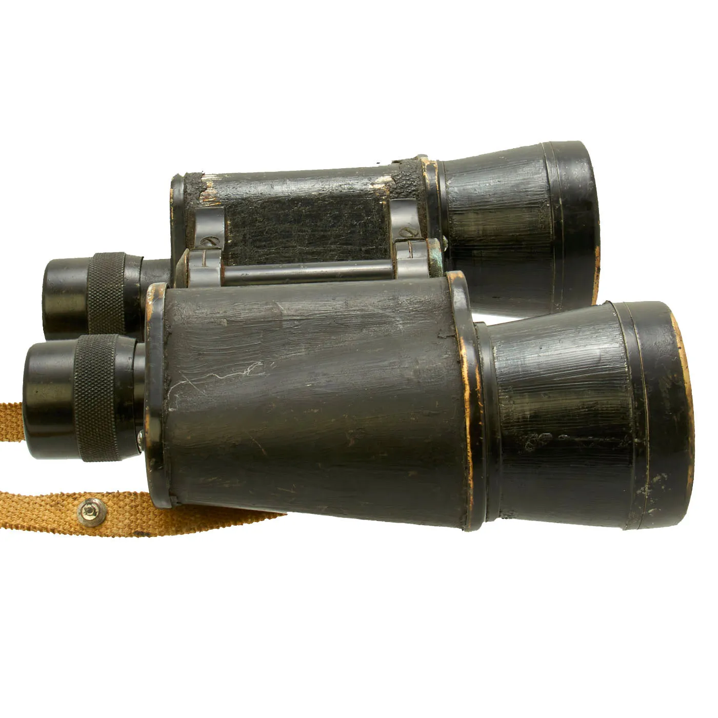 Original Imperial Japanese Army WWII Binoculars Lot - 4x10 Rangefinder & 7x50mm - Set of 2