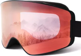 OTG Ski Goggles with Interchangeable Lens System - Polarized Anti-Fog Snowboard Over Glasses Goggles
