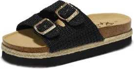 PepStep Slide Sandals for Women with Soft Cork Footbed and Strap, Ladies Fashion Platform Slide Sandals Comfortable Slip On Style