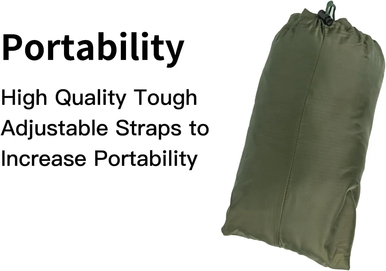 Poncho Liner Military Insulation Outdoor Camping Blanket for Travel, Beach, Grass, Picnic, Car Emergency, Outdoor, Survival