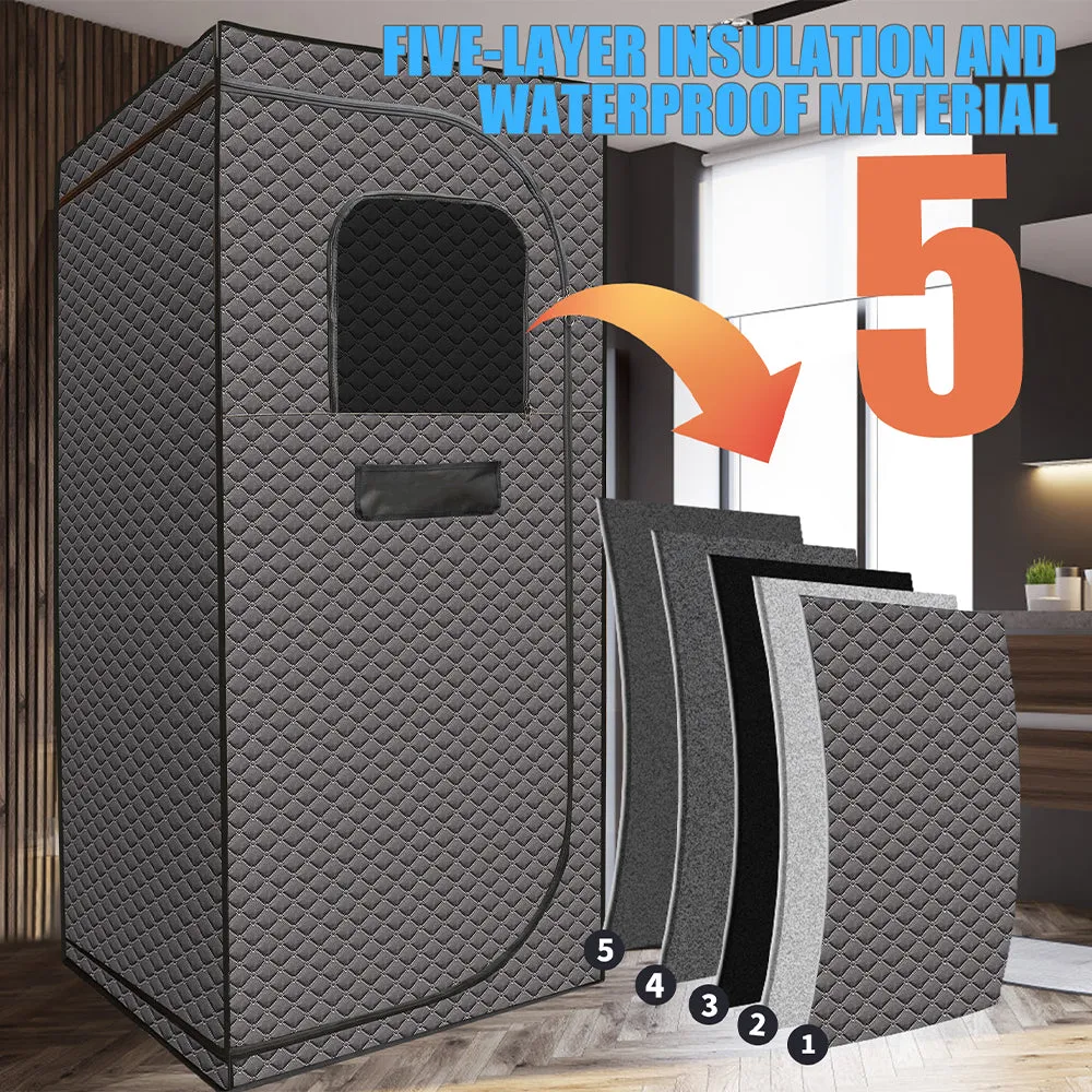 Portable Steam Sauna Tent for Home Included  Sauna Heater, Tent, Chair, Remote