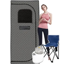 Portable Steam Sauna Tent for Home Included  Sauna Heater, Tent, Chair, Remote