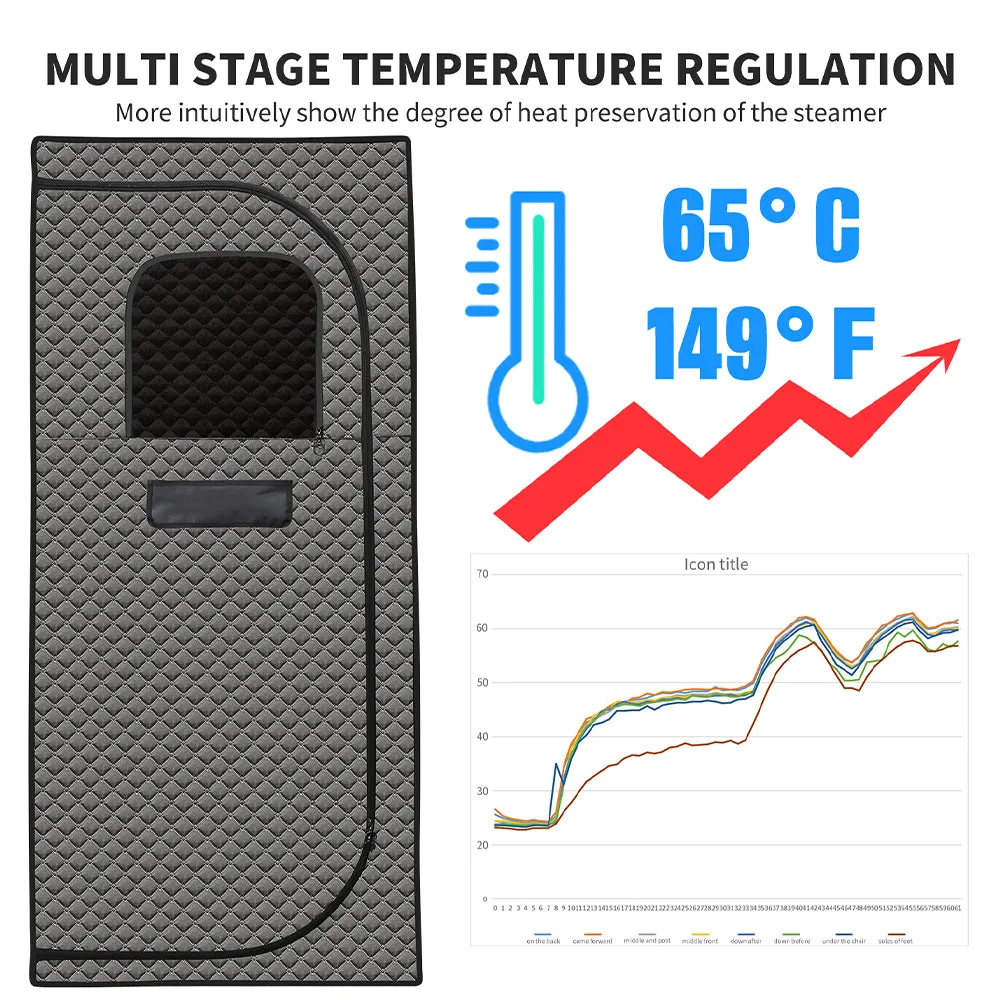 Portable Steam Sauna Tent for Home Included  Sauna Heater, Tent, Chair, Remote