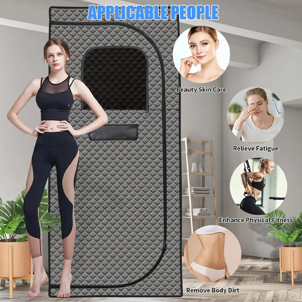 Portable Steam Sauna Tent for Home Included  Sauna Heater, Tent, Chair, Remote