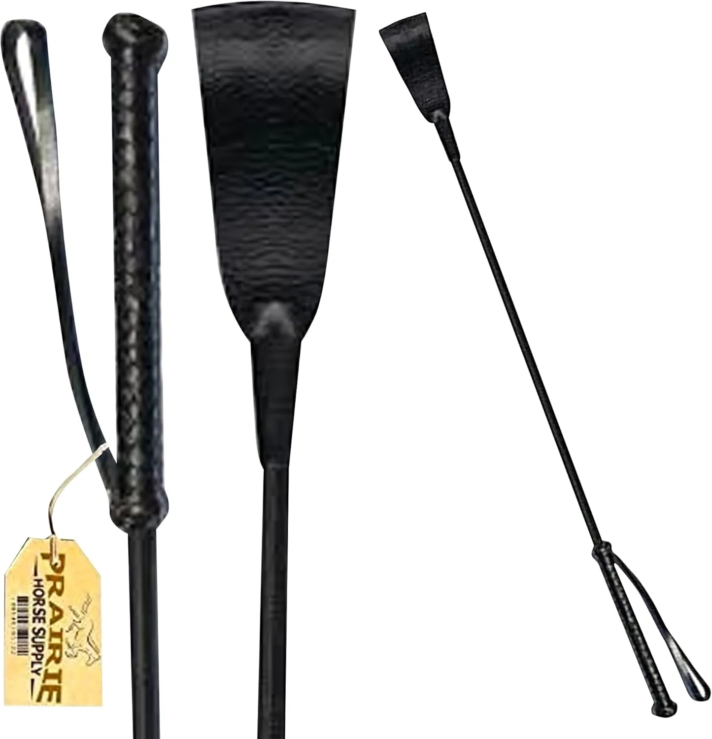 Prairie Horse Supply Riding Crop for Horse, Horse Whip Horse Crop Single Slapper Horse Whip Black Crops for Horses and Ponies and Equestrians