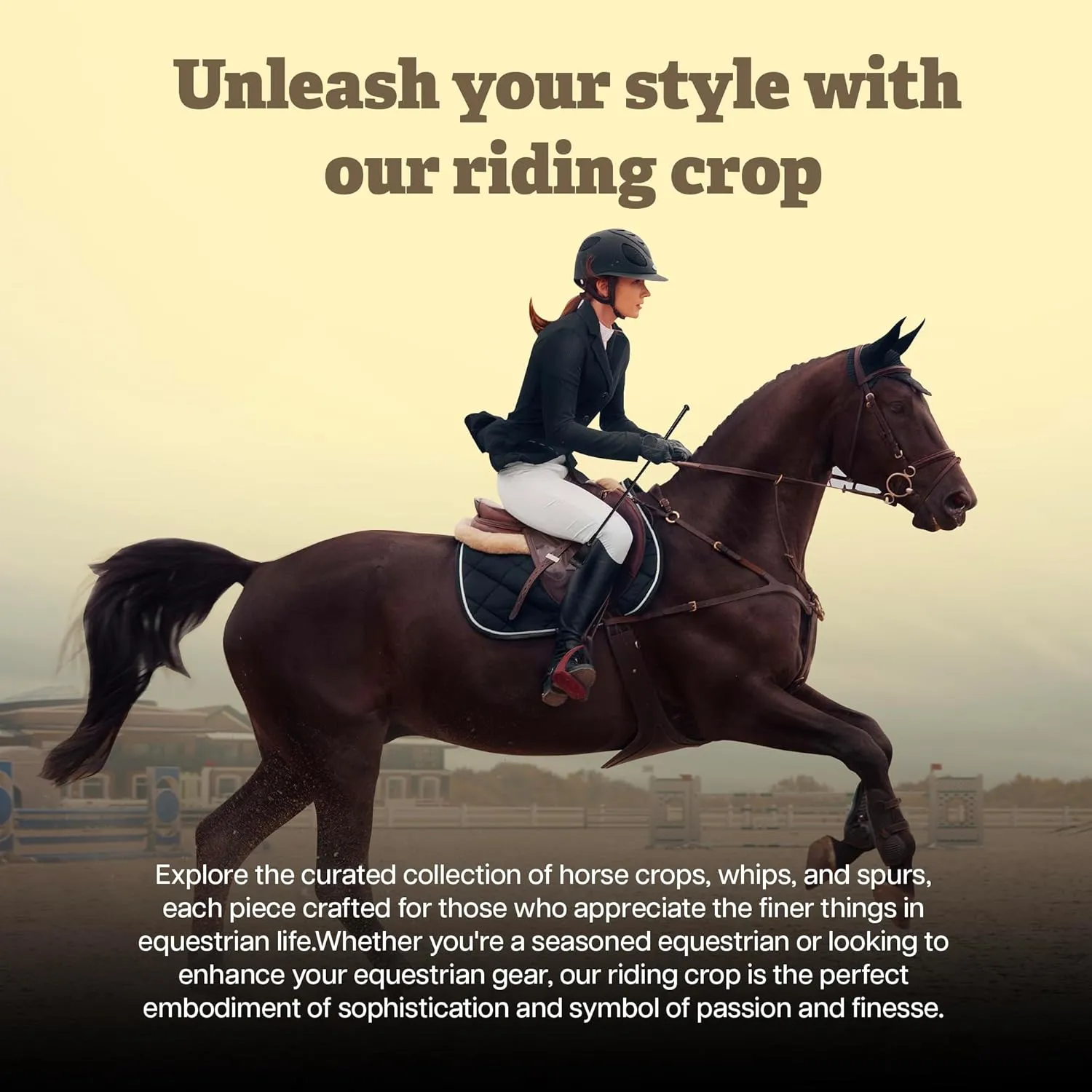 Prairie Horse Supply Riding Crop for Horse, Horse Whip Horse Crop Single Slapper Horse Whip Black Crops for Horses and Ponies and Equestrians