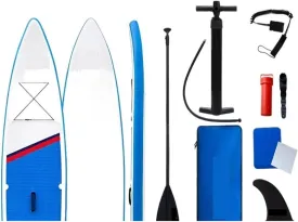 Surfboard Inflatable Sup Paddle Board White Water Touring Racing Paddleboard Sea Surfing Sub Surfboard Professional Paddling Outdoor Recreation (420racing)