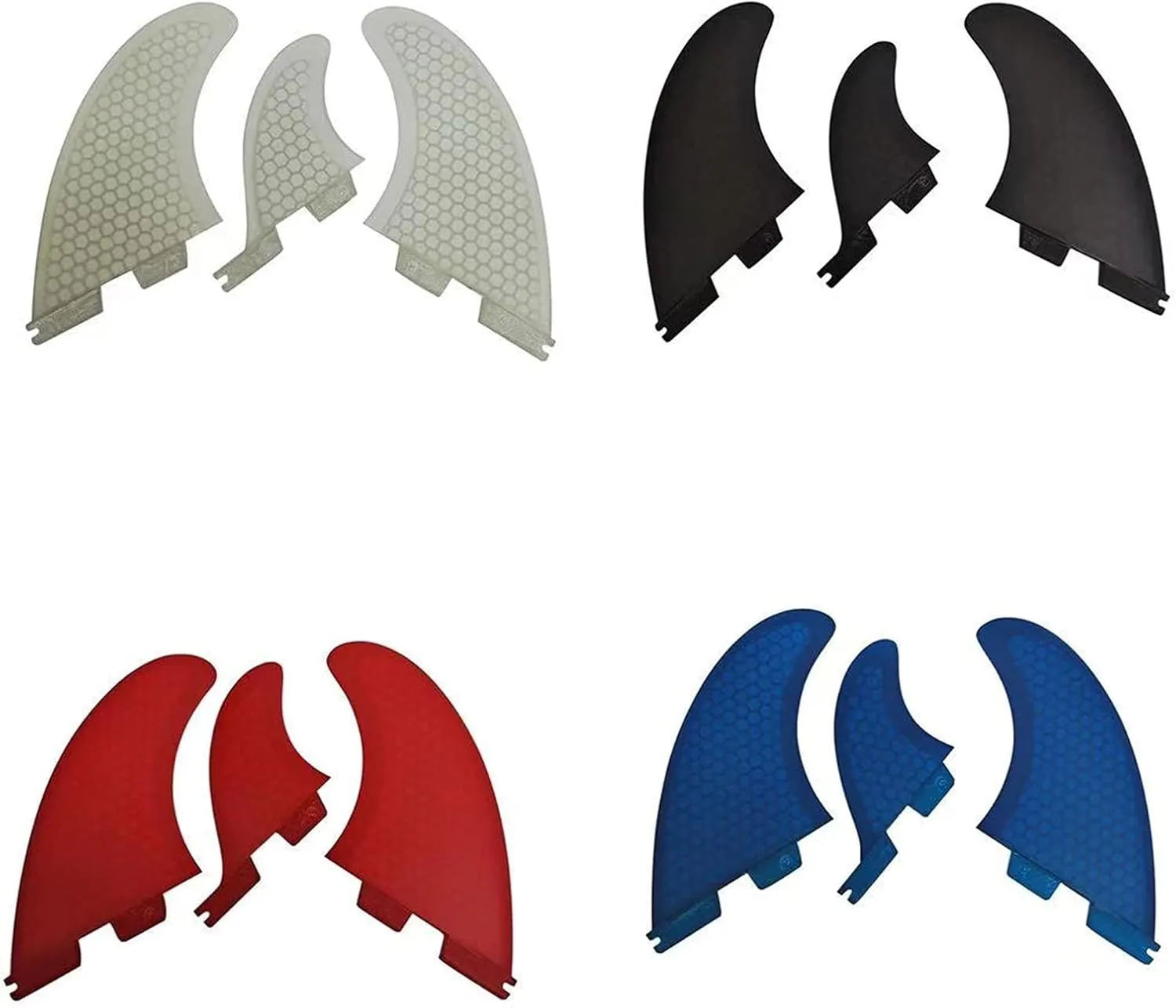 Surfing Fins 3Pcs SUP Fiberglass Honeycomb Fins Surfboard Fin Tail Rudder in Surfing