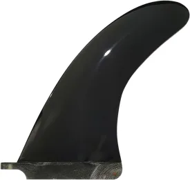 Surfing Fins Surfboard Center Tail Fin Fiber Glass Glossy Black Single Surf Fin for Surf Board Long Board Inflatable Board