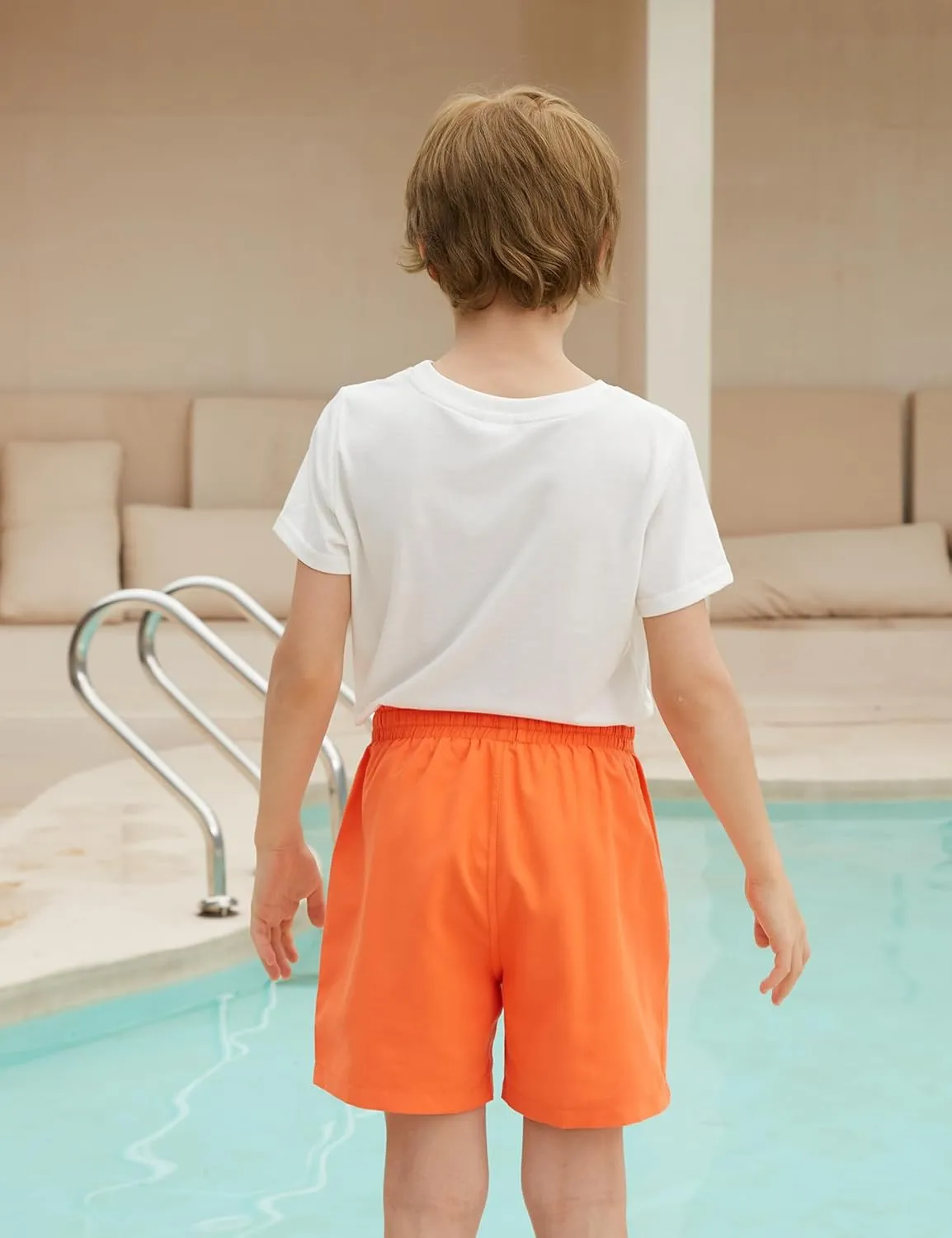 Swim Trumks for Boys 2 in 1 Bathing Suit Compress Board Shorts for 7-18T