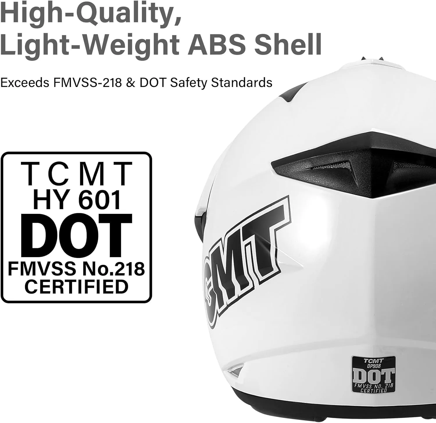 TCMT Unisex-Adult Motorcycle Full Face Off Road Helmet Dirt Bike Motocross ATV Mountain Bike MX Helmet DOT Approved