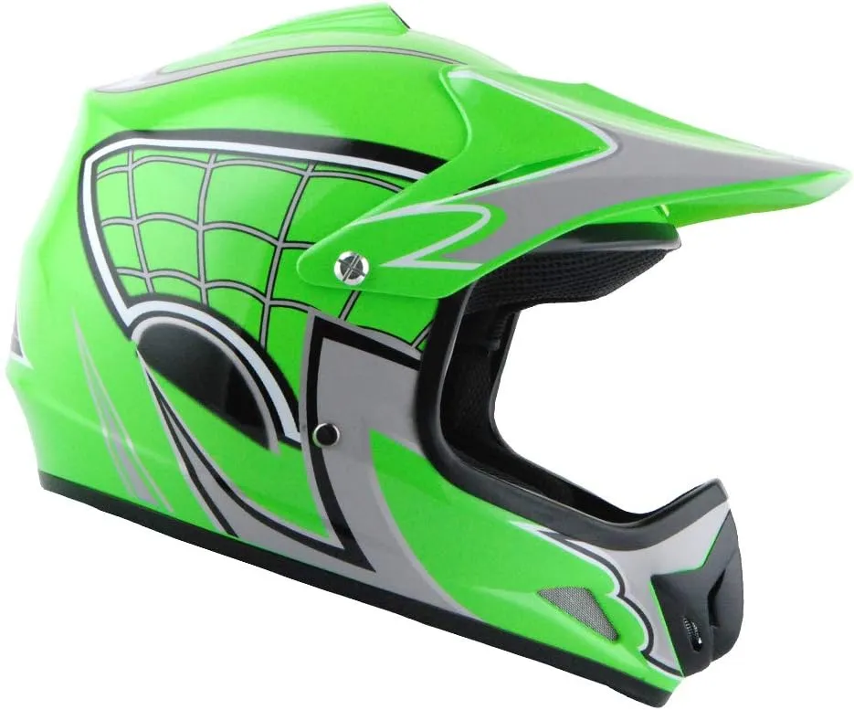 WOW Youth Kids Motocross BMX MX ATV Dirt Bike Moutain Helmet Storm Black