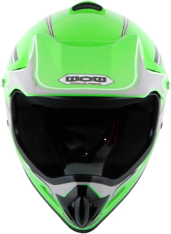 WOW Youth Kids Motocross BMX MX ATV Dirt Bike Moutain Helmet Storm Black